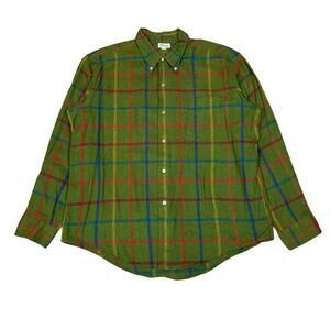 Vintage 50s Robinson's California Plaid Button Up Men's XL Rockabilly Mid Mod